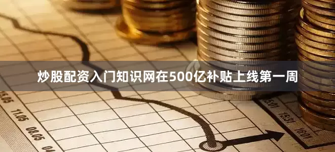 炒股配资入门知识网在500亿补贴上线第一周